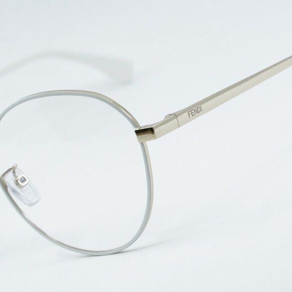 Fendi FE50008U 033 Eyeglasses Light Gold 54mm Round Frame - Picture 2 of 11